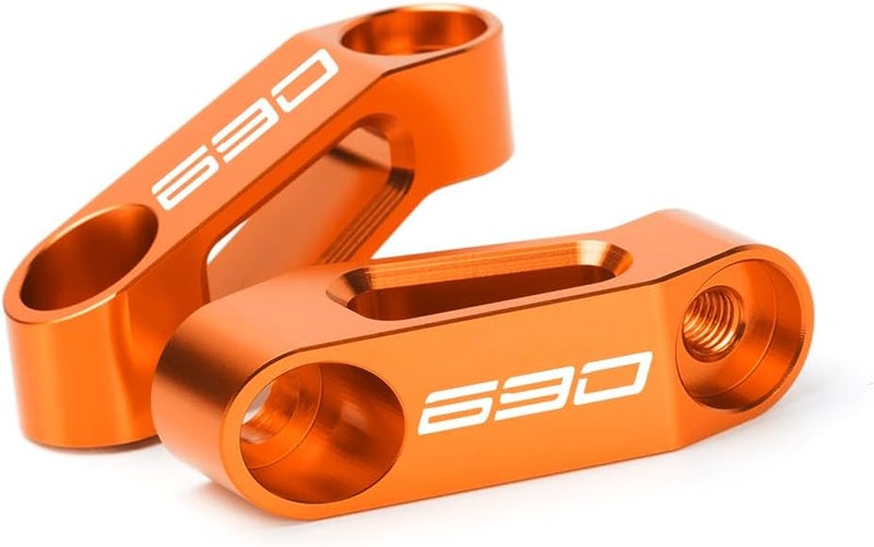 Modeer Compatible with 690 SMC R 690 Enduro R 690 DUKE Any year Motorcycle Rearview Mirror Risers Extenders 690 Accessories (orange) - Image 5